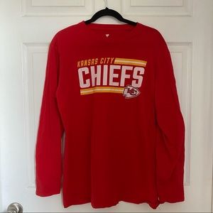 Large Kansas City Chiefs Red Long Sleeve T-Shirt